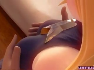 شقراء 3d بريمادونا يحصل على fondled و مارس الجنس