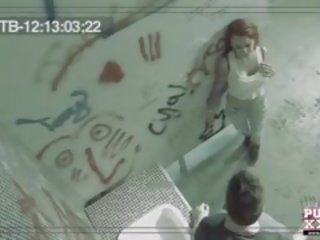 Busty Redhead Flashing Her Tits And Gets The putz