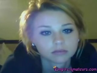 Unseen stupendous Blonde Flashes On Skype To Boyfrie