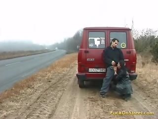 Reale cazzo su grande strada