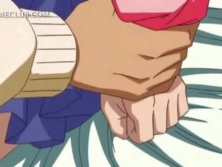 Slutty dospívající hentai lassie dostane ústa vyplněný s