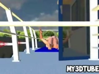 Incredible 3d feature getting licked and fucked on a gämi