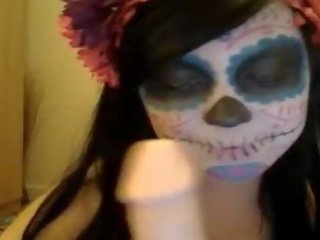 Weird Emo Teen Sucking Dildo sex movie Toy