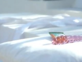 Extremely wow pawadonan toying on a sunbed