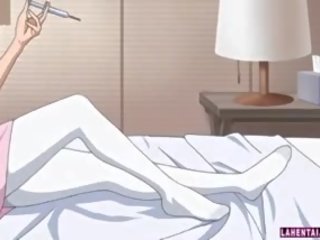 Inviting hentai model undress and posing for the camera