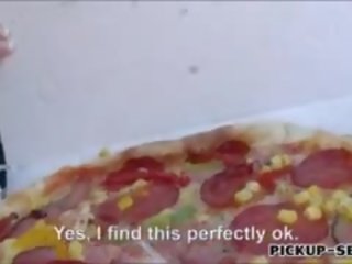 Pizza delivery young female liliane fucked with her customer