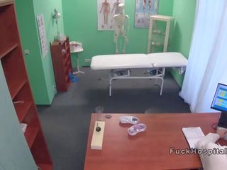 Medico bent over blonde and fucked