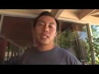 Asian gets sweaty from the kitchen sex movie