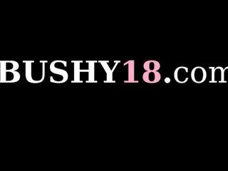 Hardcore sex clip with bushy honey