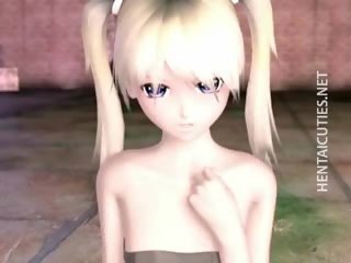 Inviting blond 3d anime goddess finger amjagaz
