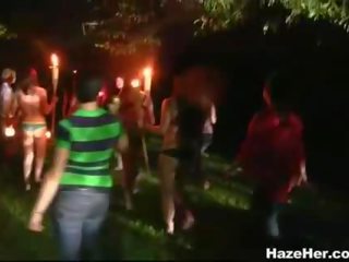 Group of amateurs introduce out in a hazing
