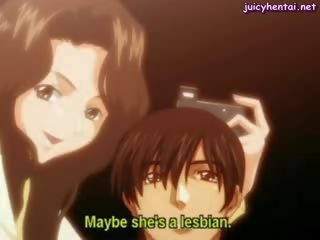 Anime Lesbians Tribbing And caressing
