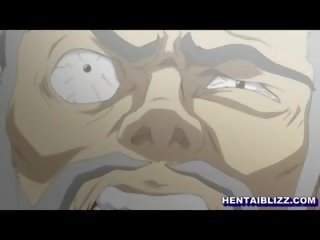 Blond hentai bigtits elajalikult gangbanged poolt bandits
