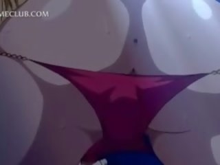 Busty Anime Blonde Taking Fat member In Tight Ass Hole
