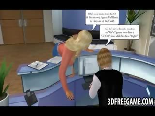 Zde je a okouzlující 3d harlot kdo je získávání ji těsný otvor bušil