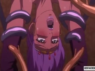Hentai young woman Gets Caught And Fucked By Monster