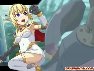 Pretty Hentai Caught And Fucked By Monster phallus
