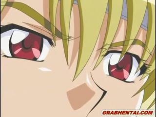 Two Princess hentai sucking shaft and groupfucking