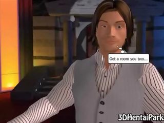 3d stripper gives a bukkake before getting fucked