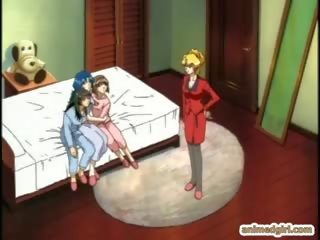 Swimsuit hentai cutie gets fingered and licked her wetpussy