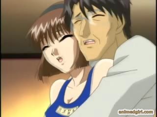 Swimsuit hentai cutie gets fingered and licked her wetpussy