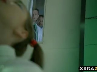 Psycho Riley Reid bangs her surgeon who is in a straitjacket