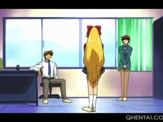Marvellous blondýnka hentai panenka píča olízl a pohrával hluboký