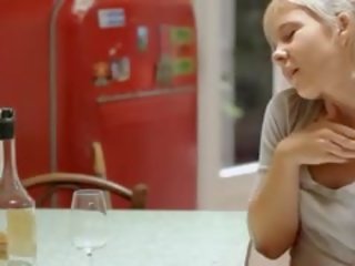 Insane Date With Herself And Wine