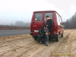 Real fuck on big publik jalan