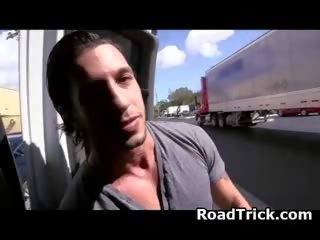 Delightful Blonde Giving Head In The Backseat Of Van