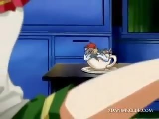 Възбуден аниме ученички сънувам на magnificent възрастен клипс при училище