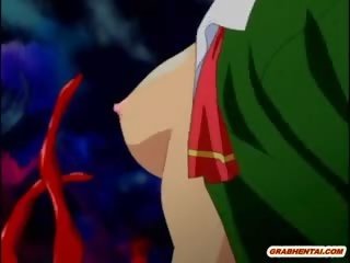 Schoolgirls hentai kejiret and brutally groupfucked by tentac