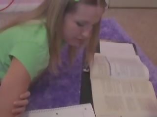 My young woman student masturbating on a floor