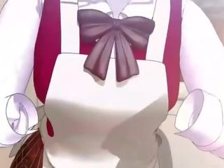 Anime 3d anime enchantress plays x rated video games on the pc