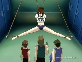 Group hardcore sexual teasing for anime sex movie slave