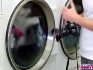 Washing your clothes with these hotties will start you cum