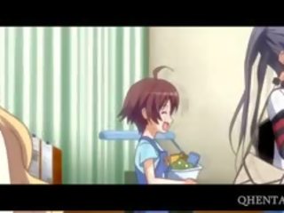 Extraordinary bythë hentai bjonde kalërim të saj coeds kokosh