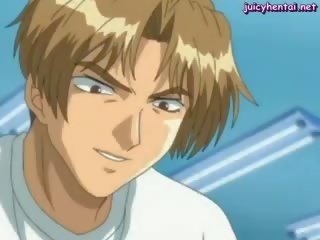 Divi anime meitenes tasting liels dzimumloceklis