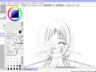 Hentai speed drawing - second part - inking