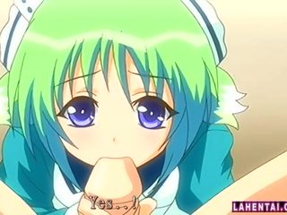 Hentai teenie sucks and gets first time fucked