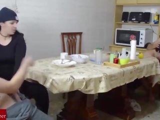 Them versus chubby young woman and he. Homemade amateur spycam with my gf RAF101