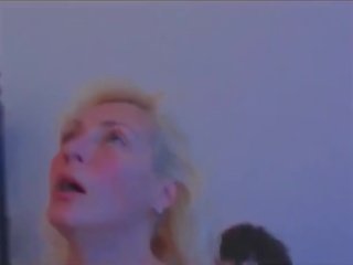 Older blondinka woman fuck with young adolescent .