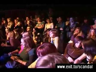 Facials and female orgasms in Public film