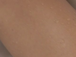 Charming Euro teen showering and showing pussy