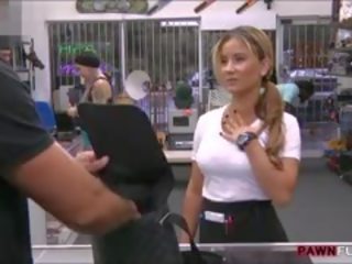 Marvelous Waitress Pawns Her Pussy And Screwed By Pawnkeeper