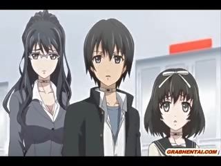 Skllavëri hentai bashkëarsimim i virgjër brutalisht fucked