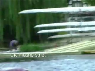 Divoký blondýnka deity donna dennieres veřejné boating výlet a venkovní masturbace na