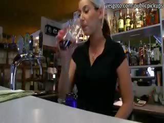 Pretty Amateur Blondie Barmaid Lenka Pounded With Stranger