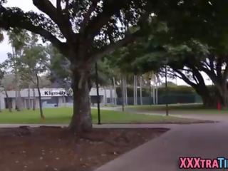 Small teen takes big shaft