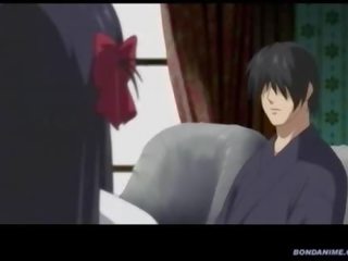 Japansk hentai bind oralsex og dyp poking